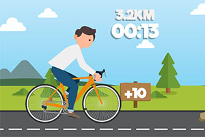 Leve sua bicicleta para um passeio pelo bairro