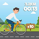 Bike Speed Leve sua bicicleta para um passeio pelo bairro