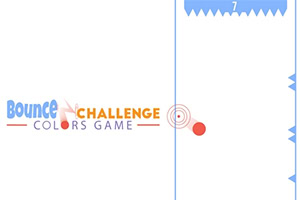 Interface minimalista com fundo branco, linhas azuis, espigões, um alvo circular vermelho e uma bola vermelha