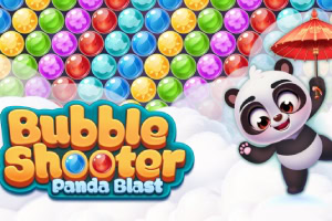 Jogo Bubble Shooter Panda Blast com bolhas coloridas e um panda fofo