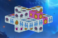 Conecte cubos iguais em um desafio de quebra-cabeça 3D