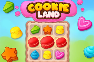 Entre em Cookie Land, a aventura Match 3 mais doce!