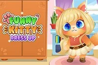 Jogue mini-jogos para vestir a gatinha