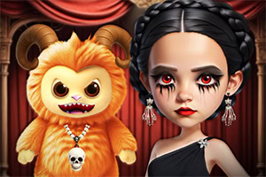 Entra no mundo da moda gótica com Gloomy Princess e o seu adorável ursinho