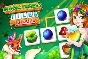 Uma floresta mágica cheia de segredos espera por você em Magic Forest Tiles Puzzle