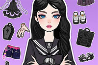 Cria visuais encantados em Magical Diary: Paper Dress Up