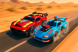 Corre com carros desportivos brilhantes