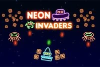 Explodir todos os alienígenas neste jogo de invasores do espaço com tema neon