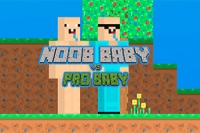 Noob Baby vs Pro Baby é um incrível jogo de aventura para dois jogadores