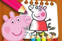 Peppa Pig é um jogo legal de colorir para crianças e adultos