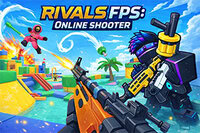 Rivals FPS: Online Shooter é um jogo de tiros rápido e em blocos com batalhas