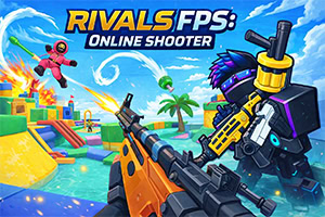 Rivals FPS: Online Shooter é um jogo de tiros rápido e em blocos com batalhas online