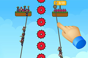 Rope Rescue é um jogo de quebra-cabeça com controles simples, mas um desafio incrível