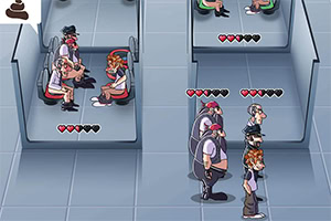 Comande o banheiro mais caótico de Sochi e mantenha cada cliente desesperado andando para frente na fila