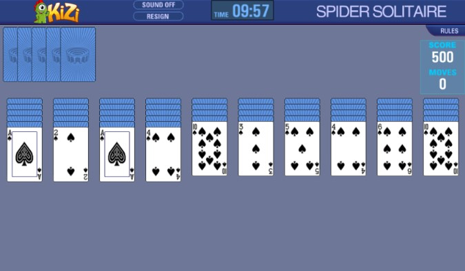 Spider Solitaire: Jogue Spider Solitaire gratuitamente