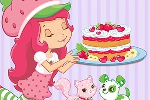Jogando jogo de fazer bolos da Moranguinho - Bake Shop Playing Bake Shop  from Strawberry Shortcake 