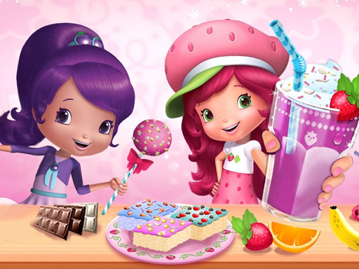 Jogando jogo de fazer bolos da Moranguinho - Bake Shop Playing Bake Shop  from Strawberry Shortcake 