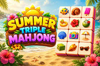 Combina trios de mahjong de verão
