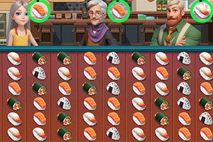 Combine 3 sushis em um saboroso desafio de quebra cabeça