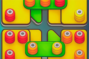 Thread Match é um divertido jogo de puzzle com 100 níveis desafiantes para resolveres