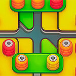Thread Match é um divertido jogo de puzzle com 100 níveis desafiantes para resolveres