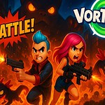 Vortex 9 é um jogo de tiro rápido, cheio de heróis estilosos, armas malucas e batalhas caóticas