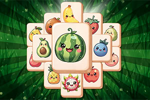 Mate a sede de jogos casuais em Watermelon Mahjong!