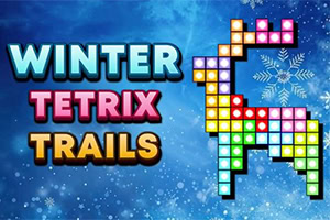 Winter Tetrix Trails é um quebra cabeça aconchegante de encaixar formas em um cenário de neve