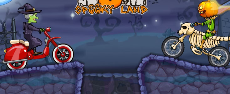 Moto X3m Spooky Land é um jogo de corrida de